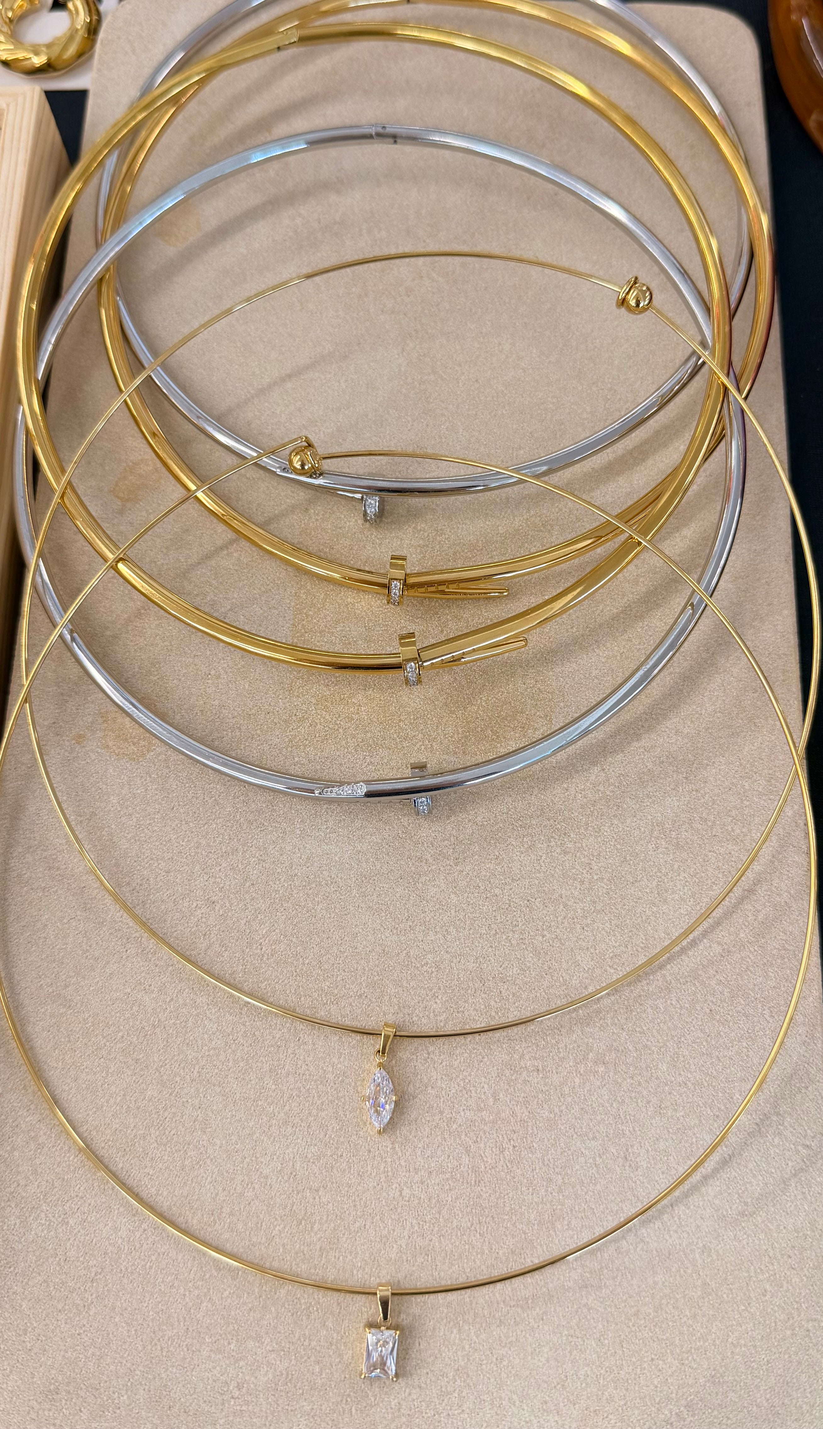 Silver Signature Cuff Necklace